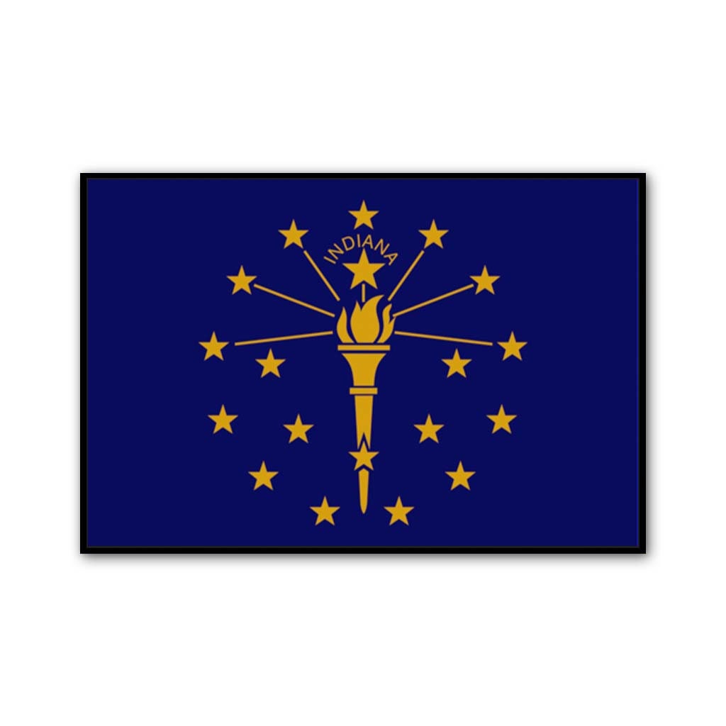Indiana Flag Canvas Art Print
