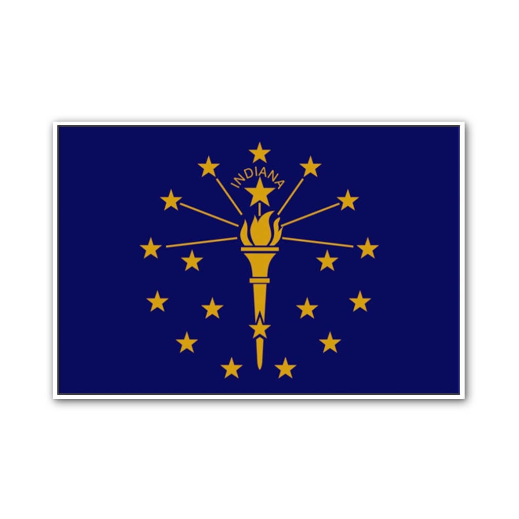 Indiana Flag Canvas Art Print