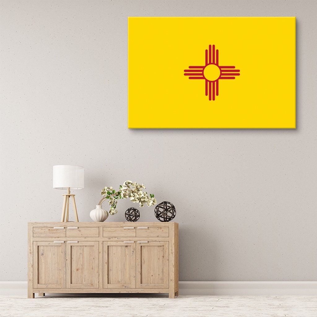 New Mexico Canvas Flag Art Print