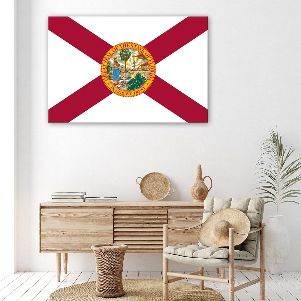 Florida Flag Canvas Art Print
