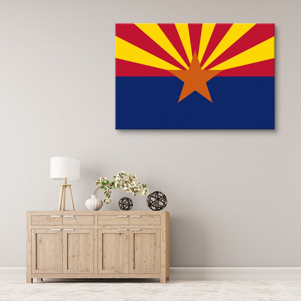 Arizona Canvas Flag Art Print