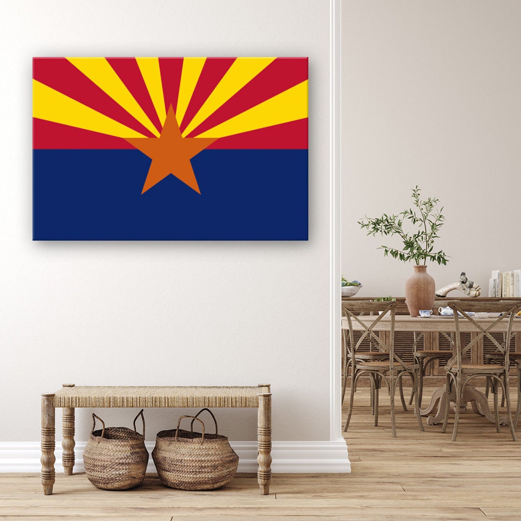 Arizona Canvas Flag Art Print