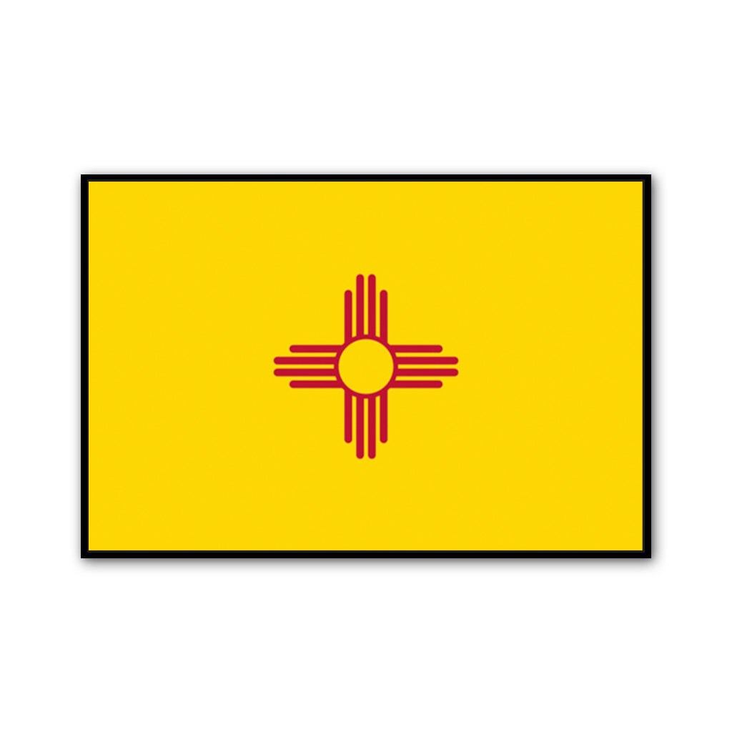 New Mexico Canvas Flag Art Print